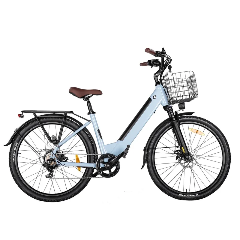 EB13 stadsfiets Ice Blue vooraanzicht
