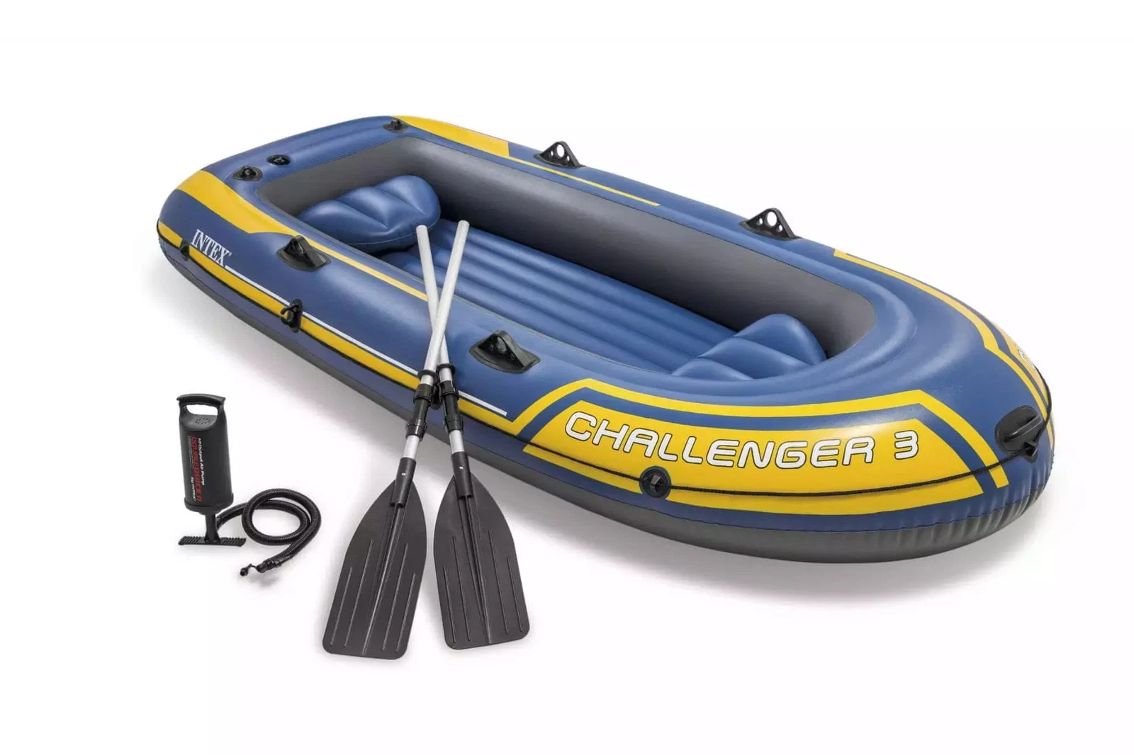 Intex Challenger 3 opblaasboot van opzij