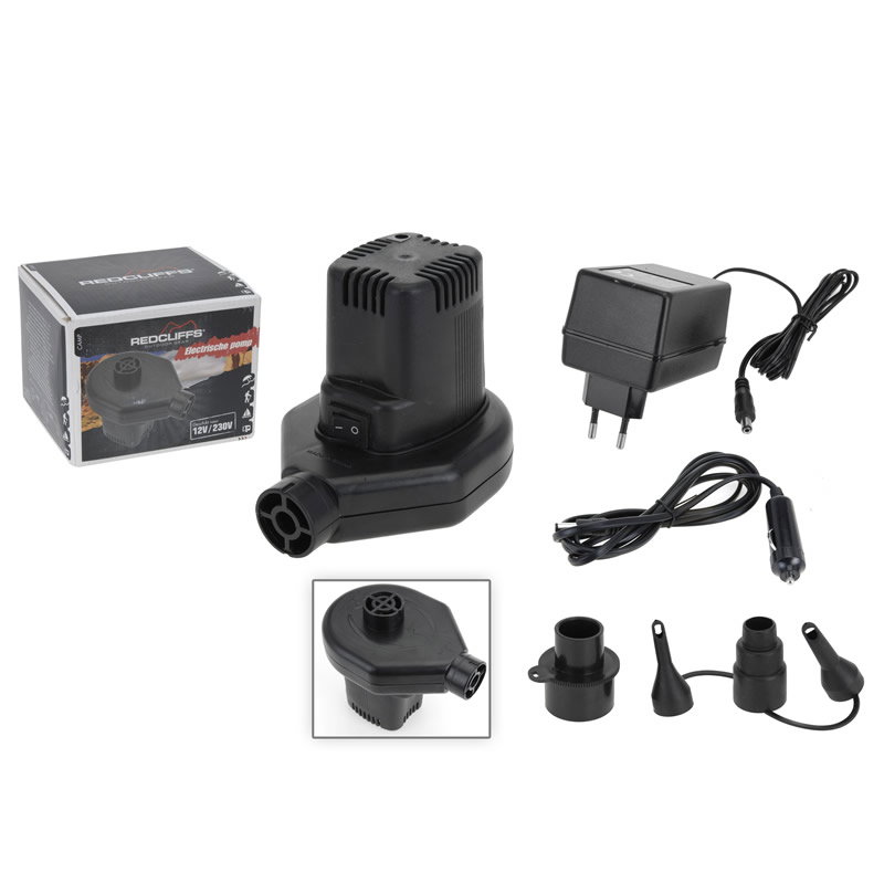 Redcliffs Redcliffs dual function electric inflator with car adapter plus cigarette lighter in black