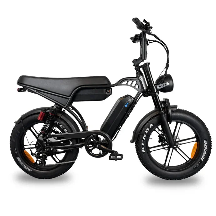 QM Wheels V29 Pro elektrische fatbike met dubbele accu in het zwart