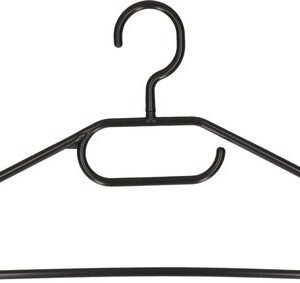 Storage Solutions Kledinghangers set - 20x stuks - kunststof - zwart - kledingkast hangers