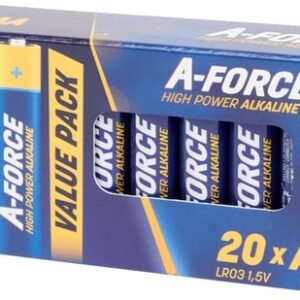 20x AAA Batterijen | HIGH POWER |A-Force batterijen AAA | Nood Pakket |Voordeel Verpakking | Alkaline batterijen - 1,5V, LR03 - 20 stuks