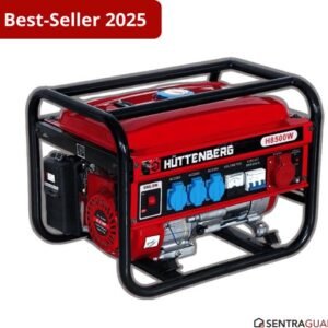 Huttenberg stille generator - Best seller - aggregaat 2.5 kW - 2500W generator – benzine generator – mobiele generator– noodstroom - groupe electrogene