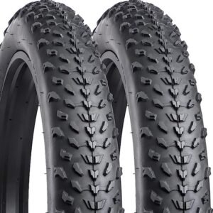 Set 2stuks 20” FatBike Noppen Buitenbanden 20 x 4.0 inch ERTRO 20x4.0 Fat bike banden 20inch Offroad Enduro Noppen profiel - Ouxi – Knaap – Phatfour – Super73 - Zwart