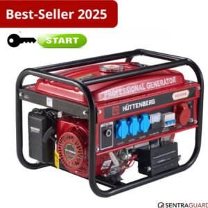 Huttenberg stille generator E-Start - aggregaat 2.5 kW – benzine – mobiel – noodstroom - groupe electrogene