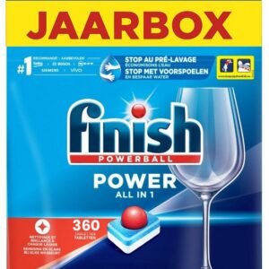 Finish Power All in One - 360 Capsules - Jaarbox - Jaarvolume - 8 x 45 Vaatwastabletten
