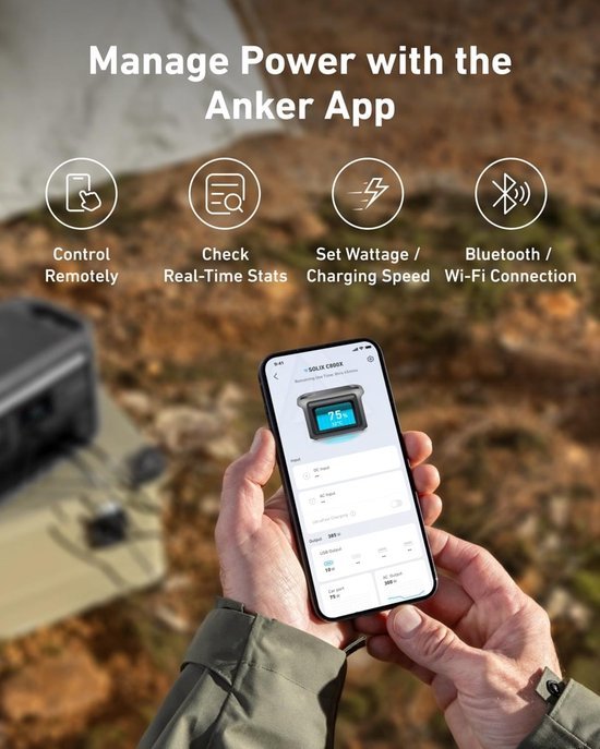Anker SOLIX C800X - 768Wh - Portable powerstation - Backup stroomuitval - Camping - Outdoor