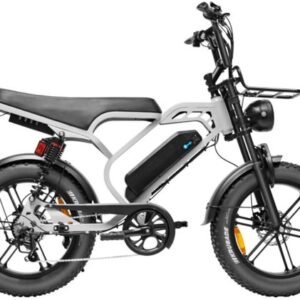 QMWHEEL V20 Limited Elektrische Fatbike - Dubbele Achtervering - 20 Inch - 250W Motor - 7 Versnellingen - 80 km Actieradius - Hydraulische Schijfremmen - Nardo Grijs