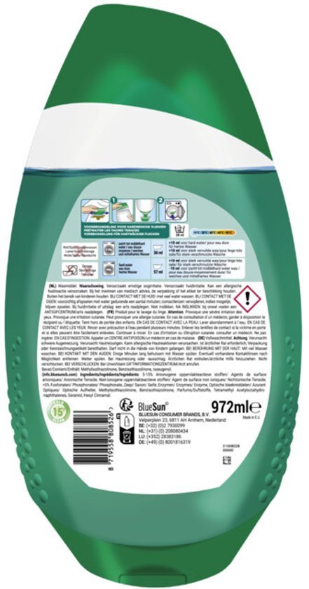 Dreft Quick Wash Green Fiber Protection - 972 ml