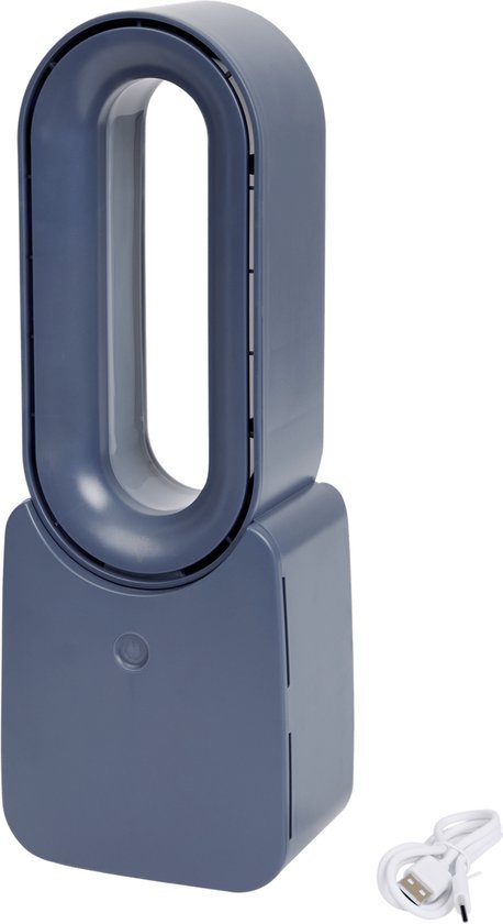 Nor-Tec - bladloze tafelventilator met ledverlichting - Ventilator - Bladeless Fan - Mesloze Ventilator - Draagbare Airco - Oplaadbaar - Luchtkoeler - Airconditioning - Tafelventilator - Zonder Bladen - LED-Display