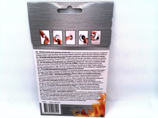 Magnetische Montageset Rookmelder - 1 stuks - Diameter 56 mm
