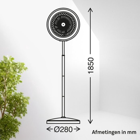 BK staande ventilator met led licht