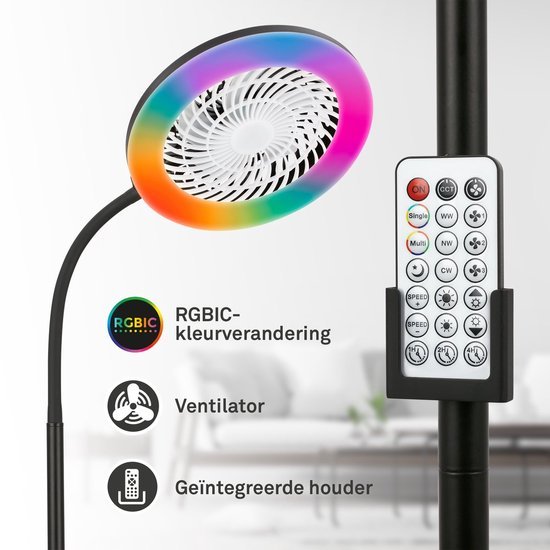 BK staande ventilator met led licht