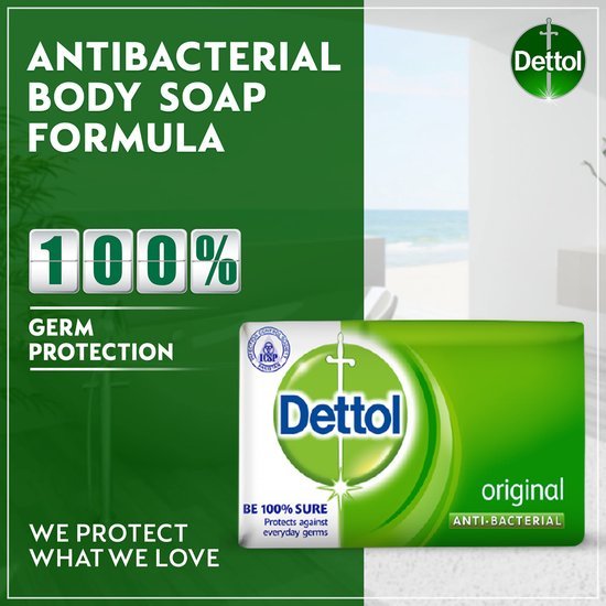 Dettol - Original - Antibacteriële - Zeeptablet - Handzeep - 6x 100 gram - Voordeelverpakking