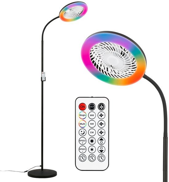 BK staande ventilator met led licht