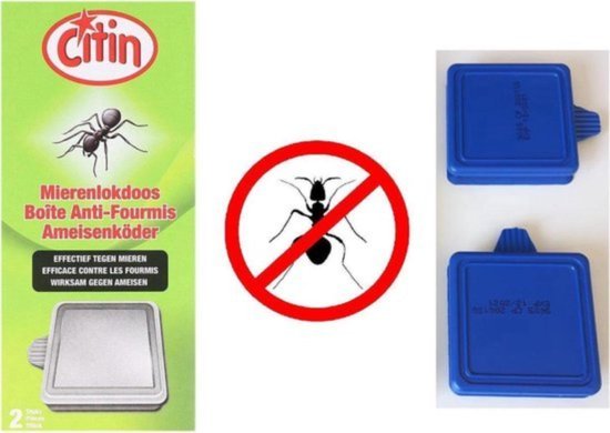 3x Mierenlokdoos - 6 Stuks - CITIN - Voor binnen en buiten - Insectenval - Mierenlokloos - Mieren - Lokdoos - Ongediertebestrijding - Mierenval - mieren bestrijden - mieren gif - draaigat - Veilig voor kinderen en dieren.