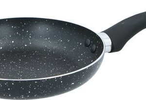 alpina Koekenpan 20 cm - Hapjespan met Anti-Aanbaklaag - Skillet voor Alle Warmtebronnen - Ook voor Inductie - PFOA-Vrij - Zwart