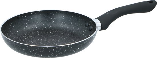 alpina Koekenpan 20 cm - Hapjespan met Anti-Aanbaklaag - Skillet voor Alle Warmtebronnen - Ook voor Inductie - PFOA-Vrij - Zwart