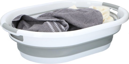 alpina Opvouwbare Wasmand - 60 x 30 x 45 cm - Plooimand - Handig op de camping - Kunststof