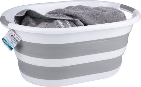 alpina Opvouwbare Wasmand - 60 x 30 x 45 cm - Plooimand - Handig op de camping - Kunststof