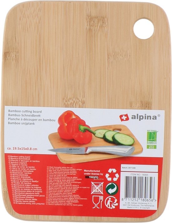 Snijplank Bamboe - Klein - Houten snijplank - 100% milieuvriendelijk - 19.5x15x0.8cm